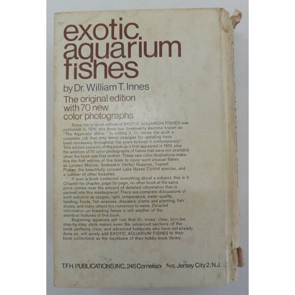 Exotic Aquarium Fish by William T. Innes –A Vintage Fish Reference - Picture 2 of 3